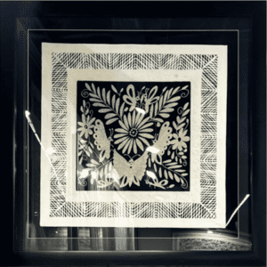 Amate | Beige en Negro 114 cm x 114 cm