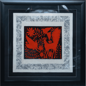 Amate | Naranja en Negro 114 cm x114 cm