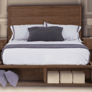 Soho Oak Bed w/ Drawers Headboard and Base