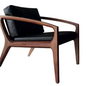 Murcielago Parota and Leather Chair