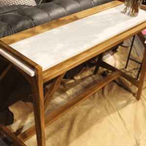 Parker Credenza in Rosa Morada Wood and Marble, Granite, or Quartz