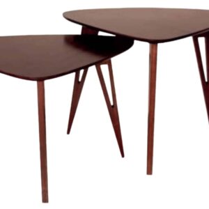 Triangolo Solid Wood Side Tables (2-Table Set)