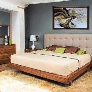 Zamzara Walnut or Parota Headboard and Base