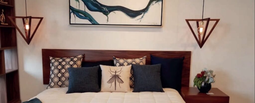Turnkey custom furniture packages in Cabo Hanging Lights by Bed