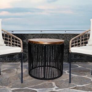 Cherry Textilene Chair and Table Smart Bundle