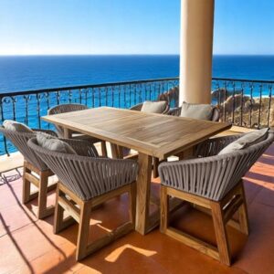 Alex Solid Teak Table & Chairs Smart Bundle