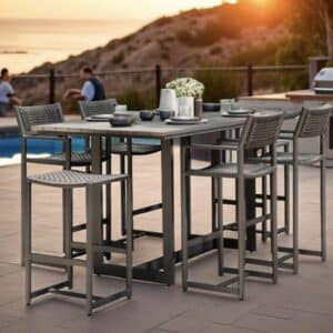 Laminate Bar Table with Bar Stools